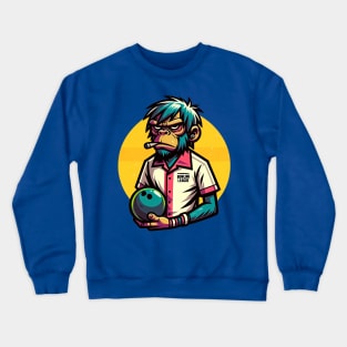 Chimpanzee Bowling League Crewneck Sweatshirt